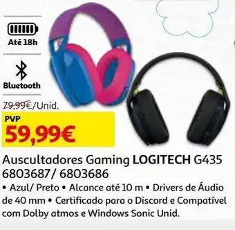 Auchan Auscultadores gaming logitech promoção