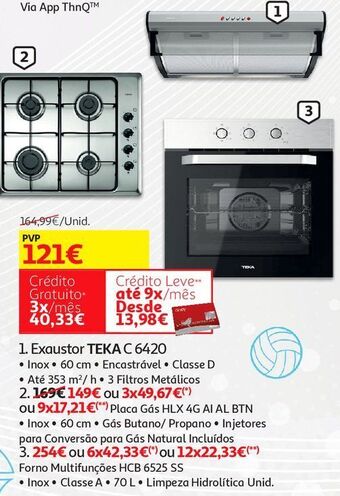Auchan Placa gás teka promoção
