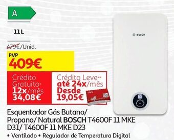 Esquentador  gas bosch