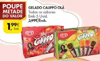 Pingo Doce Gelado Calippo Olá 5 unid. promoção