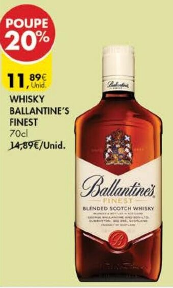 Pingo Doce Whisky Ballantine's Finest 70cl promoção