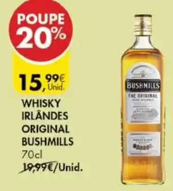 Pingo Doce Whisky Irlandês Original Bushmills 70cl promoção
