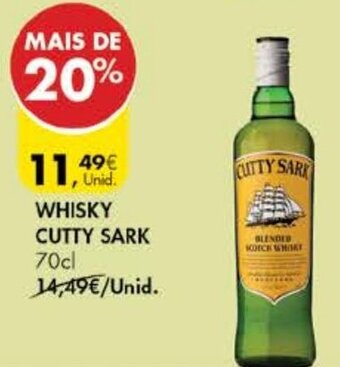 Pingo Doce Whisky Cutty Sark 70cl promoção