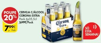 Pingo Doce Cerveja c/Álcool Corona Extra 6x35,5cl promoção