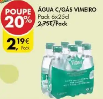Pingo Doce Água c/Gás Vimeiro 6x25cl promoção