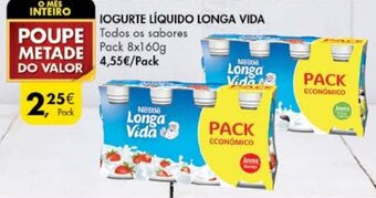 Pingo Doce Iogurte Líquido Longa Vida 8x160g promoção