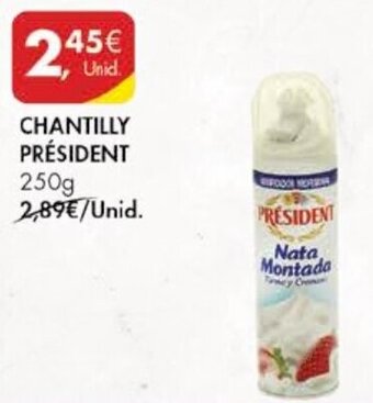Pingo Doce Chantilly Président 250g promoção