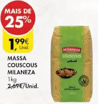 Pingo Doce Massa Couscous Milaneza 1kg promoção