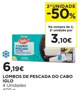 El Corte Inglés Peixe congelado iglo promoção