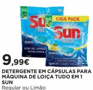 El Corte Inglés Detergente em cápsulas sun promoção