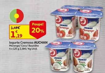 Auchan Iogurte cremoso auchan promoção