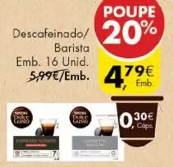 Nescafé Dolce Gusto Descafeinado/Barista 16 unid.