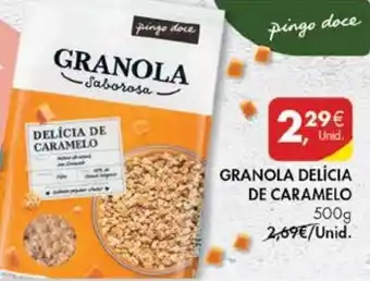 Pingo Doce Granola Delícia de Caramelo Pingo Doce 500g promoção