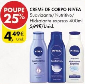 Pingo Doce Creme de Corpo Nivea 400ml promoção