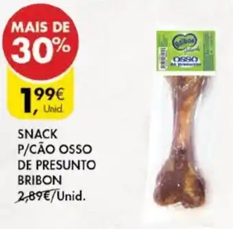 Pingo Doce Snack P/Cão Osso de Presunto Bribon promoção
