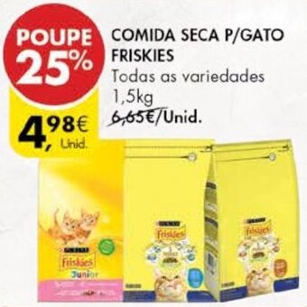 Pingo Doce Comida Seca p/Gato Friskies 1,5kg promoção