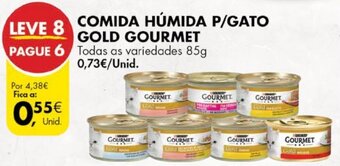 Pingo Doce Comida Húmida p/Gato Gold Gourmet 85g promoção