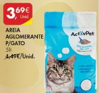 Pingo Doce Areia Aglomerante p/Gato ActivPet 5lt promoção