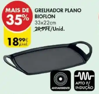 Pingo Doce Grelhador Plano Bioflon 33x22cm promoção