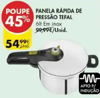 Pingo Doce Panela Rápida de Pressão Tefal 6lt promoção