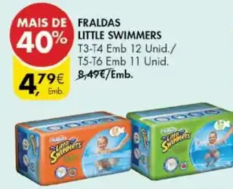 Pingo Doce Fraldas Little Swimmers T3-T4 12 unid., T5-T6 11 unid. promoção
