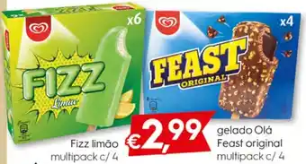 Bolama Fizz Limão Multipack c/4/ Gelado Olá Feast Original Multipack c/4 promoção