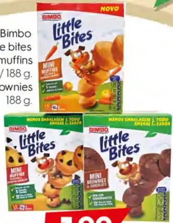 Bolama Bimbo Little Bites Mini Duffins 168g/`188g Mini Brownies 188g promoção