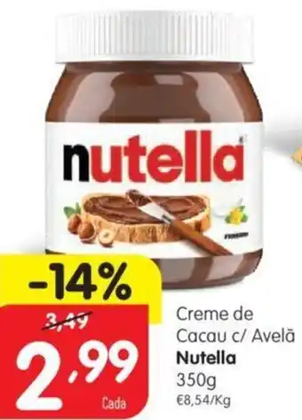 Creme de Cacau c/Avelã Nutella 350g