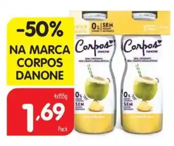 Minipreço Na Marca Corpos Danone 4 x 155g promoção