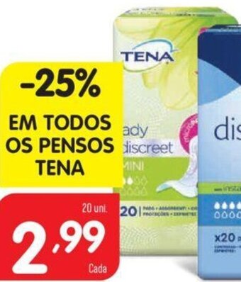 Minipreço Em Todos Os Pensos Tena 20 Uni promoção