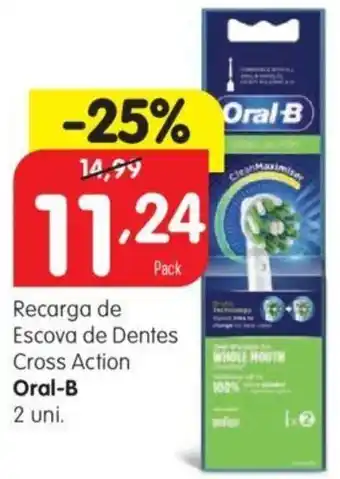 Minipreço Recarga de Escova de Dentes Cross Action Oral-B 2 Uni promoção
