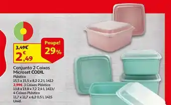 Auchan Cj 3 caixas microset codil promoção