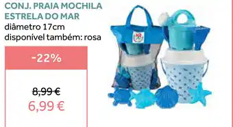 Conj. praia Mochila Estrela Do Mar 17cm