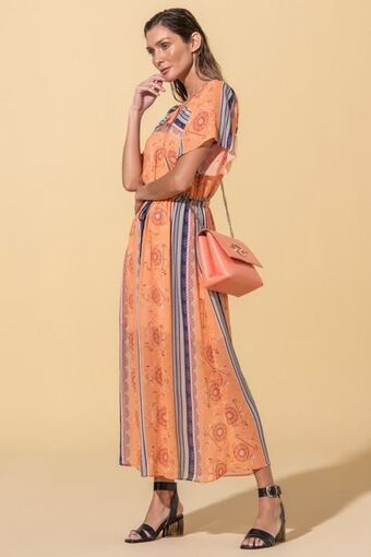 Ana Sousa Vestido midi estampado promoção