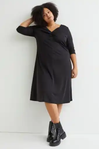 H&M H&m+ vestido com decote em v promoção