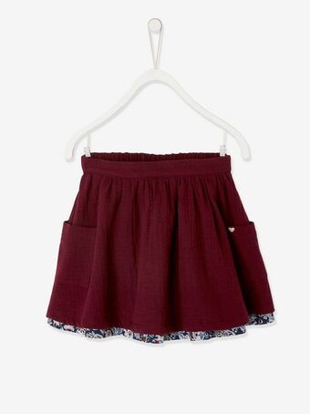 Vertbaudet Saia reversível, lisa ou estampada às flores, para menina -... promoção