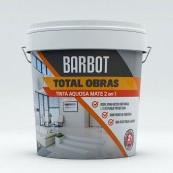 Tinta aquosa mate interior barbot total obras 2em1