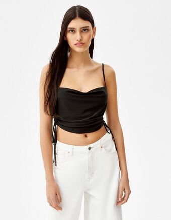 Bershka Crop top com alças promoção