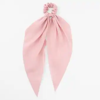 Claire's Small hair scrunchie scarf - blush promoção