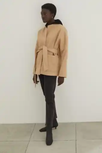 H&M Casaco com cinto de atar promoção