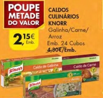 Pingo Doce Caldos Culinários Knorr 24 Cubos promoção