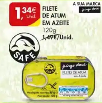 Pingo Doce Fillete de Atum Em Azeite 120g promoção