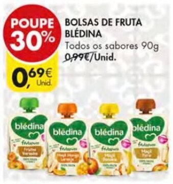 Pingo Doce Bolsas de Fruta Blédina 90g promoção