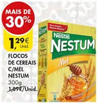Pingo Doce Flocos de Cereais C/Mel Nestum 300g promoção
