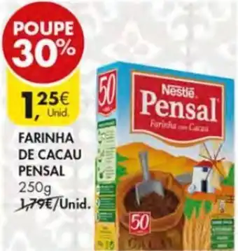 Pingo Doce Farinha de Cacau Pensal 250g promoção