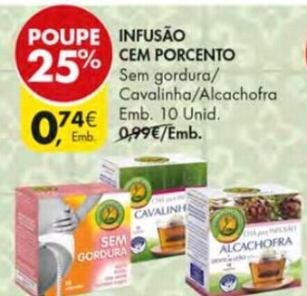 Pingo Doce Infusão Cem Porcento 10 Unid promoção