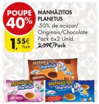 Pingo Doce Manhãzitos Planetus Pack 6x2 Unid. promoção