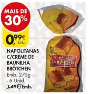 Pingo Doce Napolitanas C/Creme de Baunilha Brötchen 275g promoção