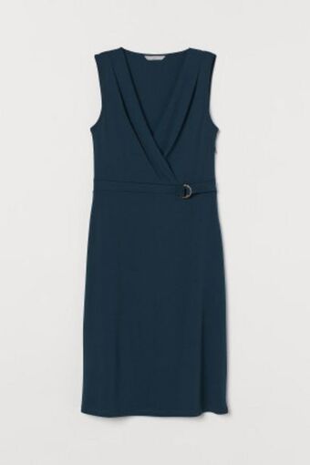H&M Vestido com decote em v promoção