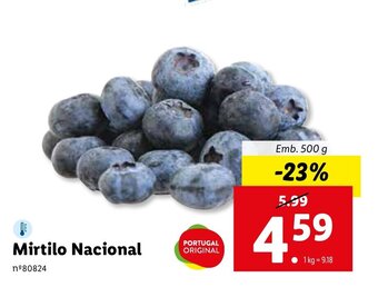 Lidl Mirtilo Nacional promoção